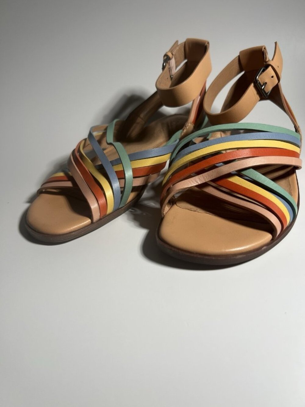 Madewell Strappy Leather Sandals Multicolor Women’s Size 6.5 - Picture 9 of 14